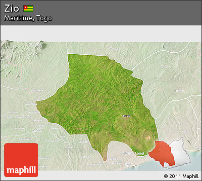 Satellite 3D Map of Zio, lighten