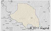 Shaded Relief 3D Map of Zio, desaturated