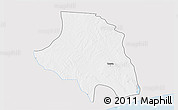Silver Style 3D Map of Zio, single color outside