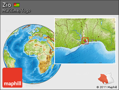 Physical Location Map of Zio, highlighted parent region