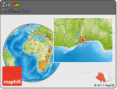 Physical Location Map of Zio, highlighted parent region