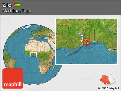 Satellite Location Map of Zio