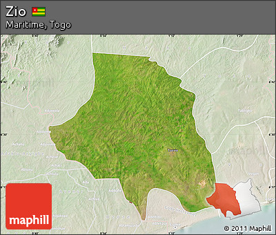 Satellite Map of Zio, lighten