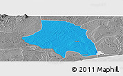 Political Panoramic Map of Zio, desaturated