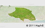 Satellite Panoramic Map of Zio, lighten