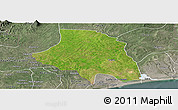Satellite Panoramic Map of Zio, semi-desaturated