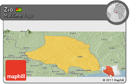 Savanna Style Panoramic Map of Zio