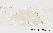 Shaded Relief Panoramic Map of Zio, lighten
