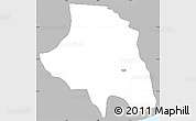 Gray Simple Map of Zio, single color outside