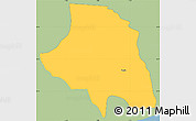 Savanna Style Simple Map of Zio, single color outside