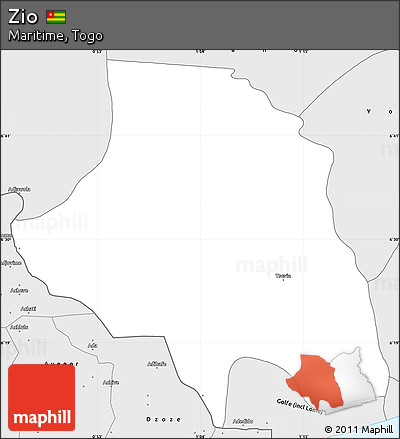 Silver Style Simple Map of Zio