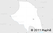 Silver Style Simple Map of Zio, single color outside