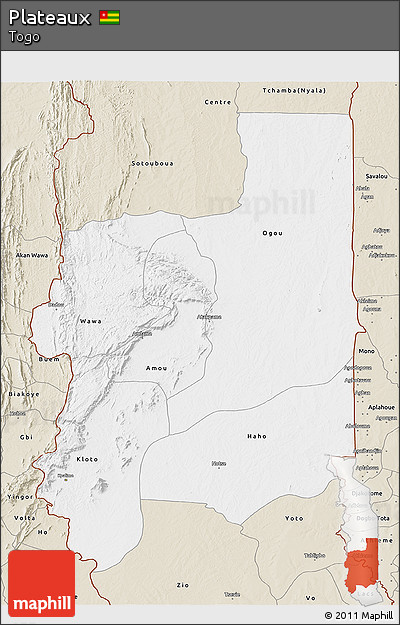 Classic Style 3D Map of Plateaux