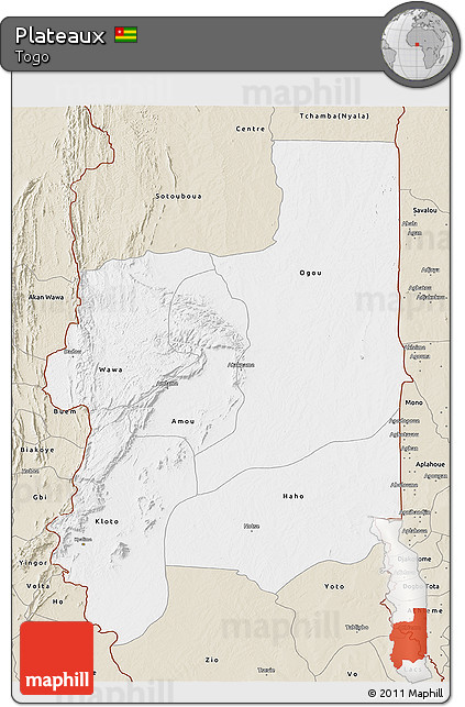 Classic Style 3D Map of Plateaux