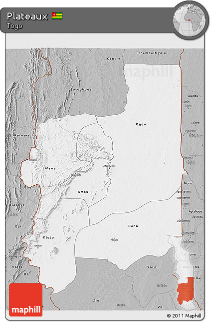 Gray 3D Map of Plateaux