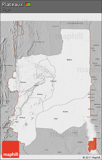 Gray 3D Map of Plateaux