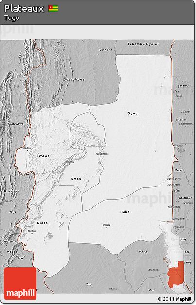 Gray 3D Map of Plateaux