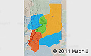 Political 3D Map of Plateaux, lighten, semi-desaturated