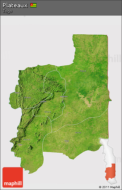 Satellite 3D Map of Plateaux, cropped outside