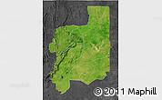 Satellite 3D Map of Plateaux, darken, desaturated