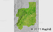 Satellite 3D Map of Plateaux, lighten, desaturated