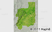Satellite 3D Map of Plateaux, lighten, semi-desaturated