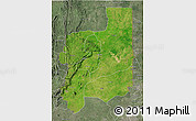 Satellite 3D Map of Plateaux, semi-desaturated