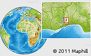 Physical Location Map of Amou, highlighted parent region