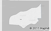 Gray 3D Map of Haho, single color outside
