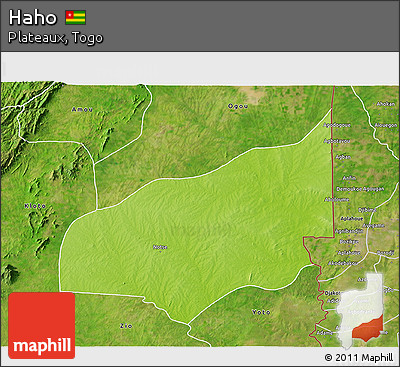 Physical 3D Map of Haho, satellite outside