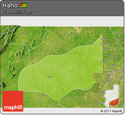 Physical 3D Map of Haho, satellite outside