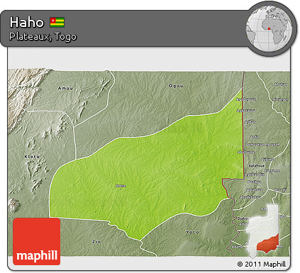Physical 3D Map of Haho, semi-desaturated