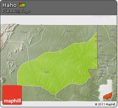 Physical 3D Map of Haho, semi-desaturated