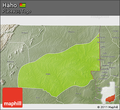 Physical 3D Map of Haho, semi-desaturated