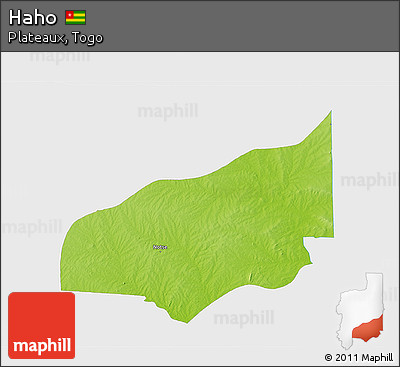 Physical 3D Map of Haho, single color outside