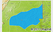 Political 3D Map of Haho, physical outside