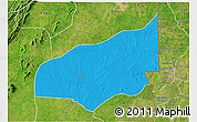 Political 3D Map of Haho, satellite outside