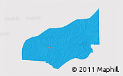 Political 3D Map of Haho, single color outside