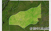 Satellite 3D Map of Haho, darken