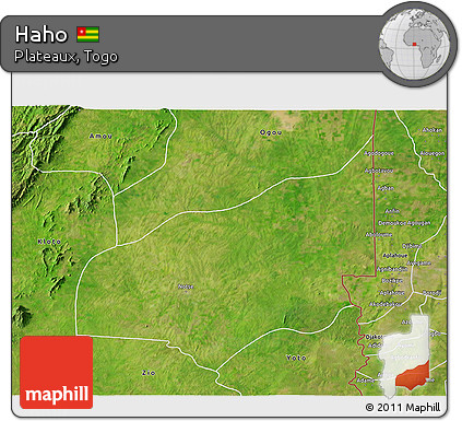 Satellite 3D Map of Haho