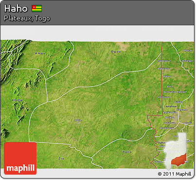 Satellite 3D Map of Haho