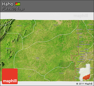Satellite 3D Map of Haho