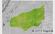 Satellite 3D Map of Haho, lighten, desaturated