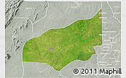 Satellite 3D Map of Haho, lighten, semi-desaturated