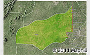Satellite 3D Map of Haho, semi-desaturated