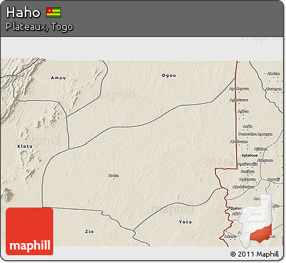 Shaded Relief 3D Map of Haho