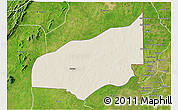Shaded Relief 3D Map of Haho, satellite outside