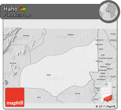 Silver Style 3D Map of Haho