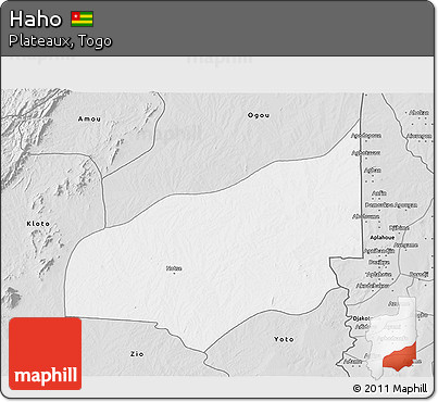 Silver Style 3D Map of Haho