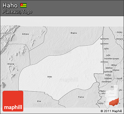 Silver Style 3D Map of Haho